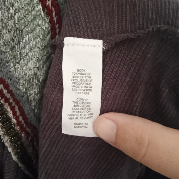 Free People Embroidered Embellished Cotton Blend Layered Tank Top Size Medium - Picture 5 of 5